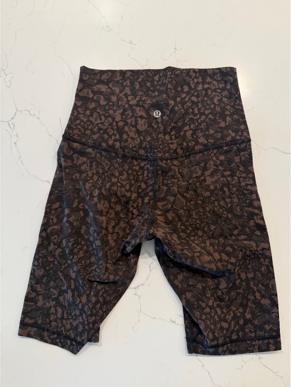 Lululemon Align Super High Rise Short 10" Wild Thing Camo Brown Earth 6